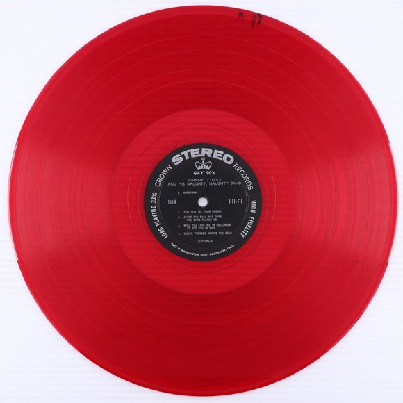 Johnny O'Toole & His Naughty Band, The Gay 90's 1958 LP Record CST 109 Red Vinyl - Picture 13 of 16